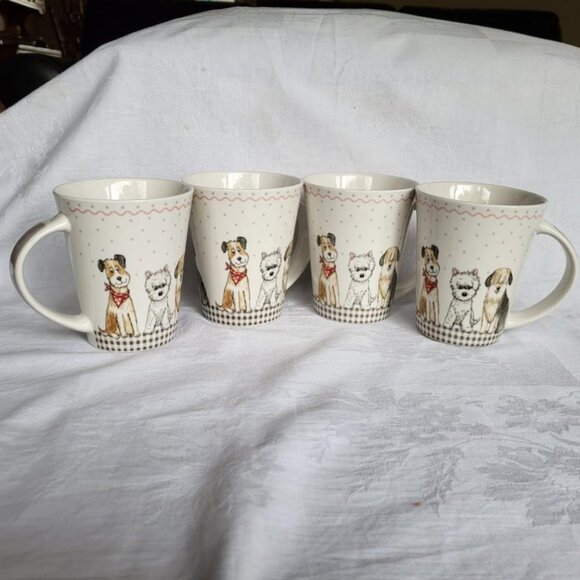Set of 4 Casa Signature Dog Mugs - Picture 1 of 7